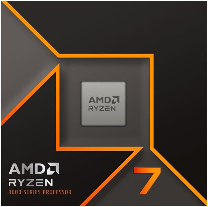 AMD Ryzensets 7 9700X Processor (8 Cores/16 Threads) 65W DTP, AM5 socket, 40MB Cache, Up to 5.5 GHz max boost frequency, no cooler