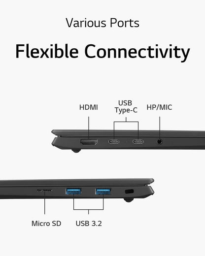 LG Electronics gram 2023 16Z90R 16 inch ultra-lightweight laptop, 13th Gen Intel Evo i7-1360P platform, , , Dolby ATMOS, Windows 11 (Obsidian Black)`