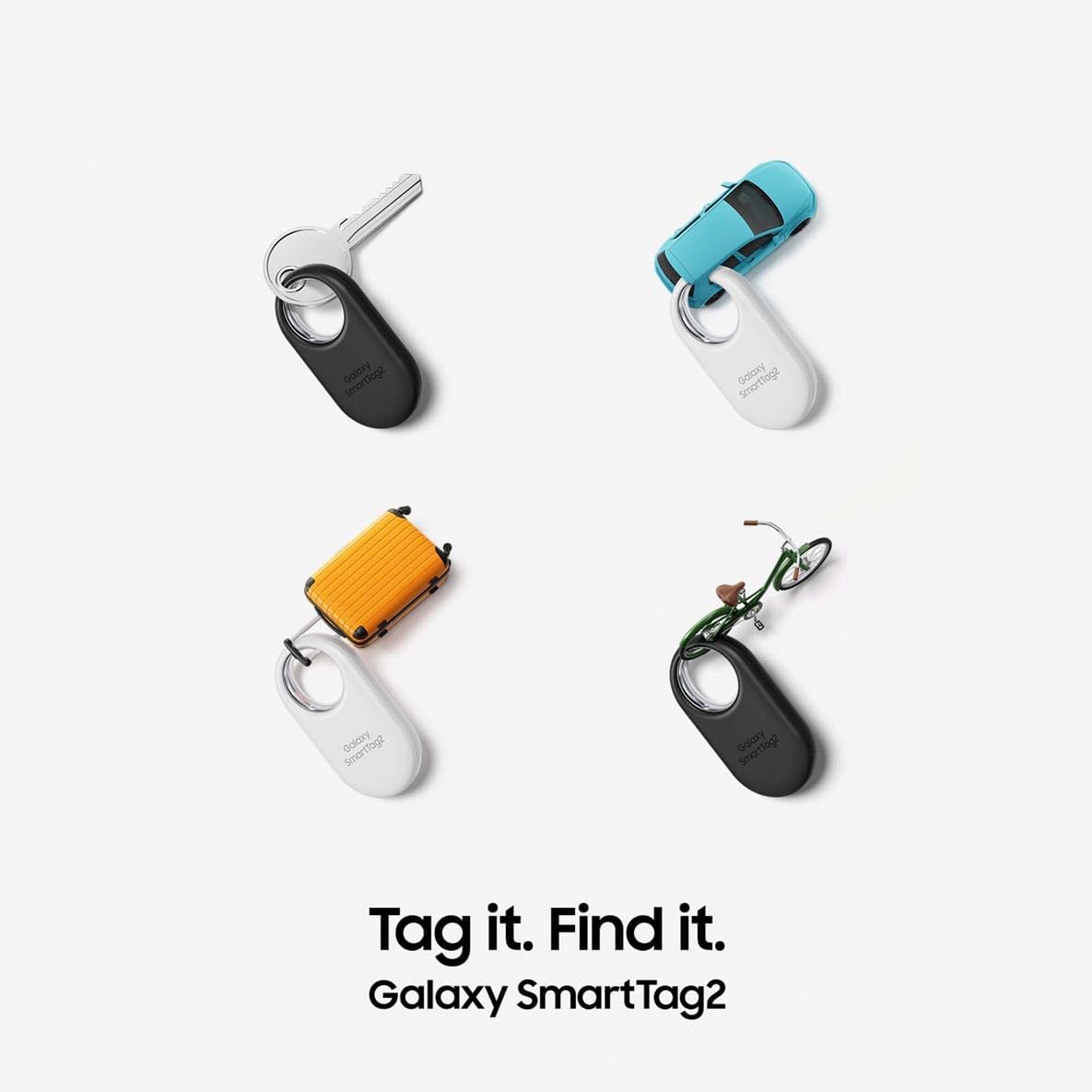 Samsung Galaxy SmartTag2 Bluetooth Tracker (1 Pack), Compass View AR, Find Lost Mode,