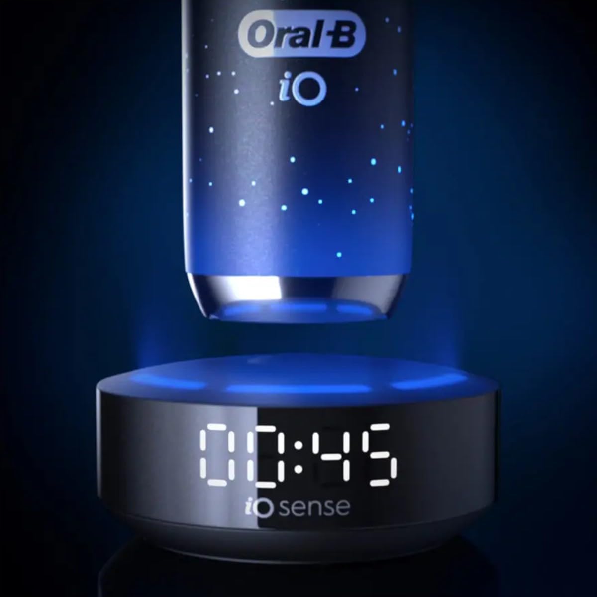 Oral-B iO Series 10 Electric Toothbrush, 7 Cleaning Modes for Dental Care, iOSense, Colour Display, Charging Travel Case, Designed by Braun, Cosmic Black