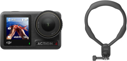 DJI Osmo Action 4 - 4K/120fps Waterproof Action Camera with a 1/1.3-Inch Sensor, Stunning Low-Light Imaging, 10-bit & D-Log M Color Performance, Long-Lasting 160 Mins, Outdoor Camera