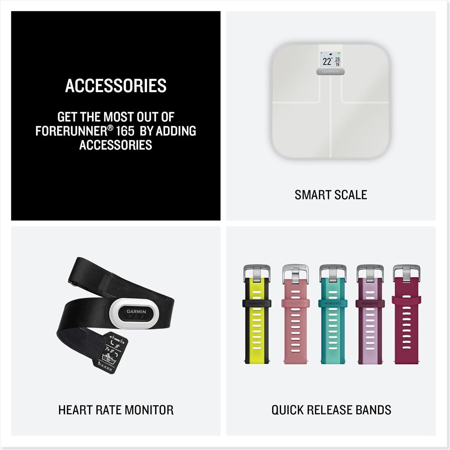 Garmin Forerunner 165 Music GPS 43mm Running Smartwatch, Lightweight, AMOLED Touchscreen, Advanced Training & Insights, Safety & Tracking Features, up to 11 days Battery Life,