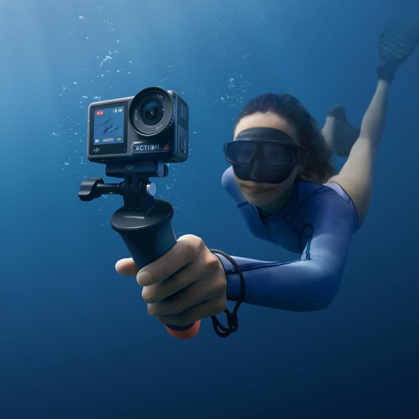 DJI Osmo Action 4 - 4K/120fps Waterproof Action Camera with a 1/1.3-Inch Sensor, Stunning Low-Light Imaging, 10-bit & D-Log M Color Performance, Long-Lasting 160 Mins, Outdoor Camera