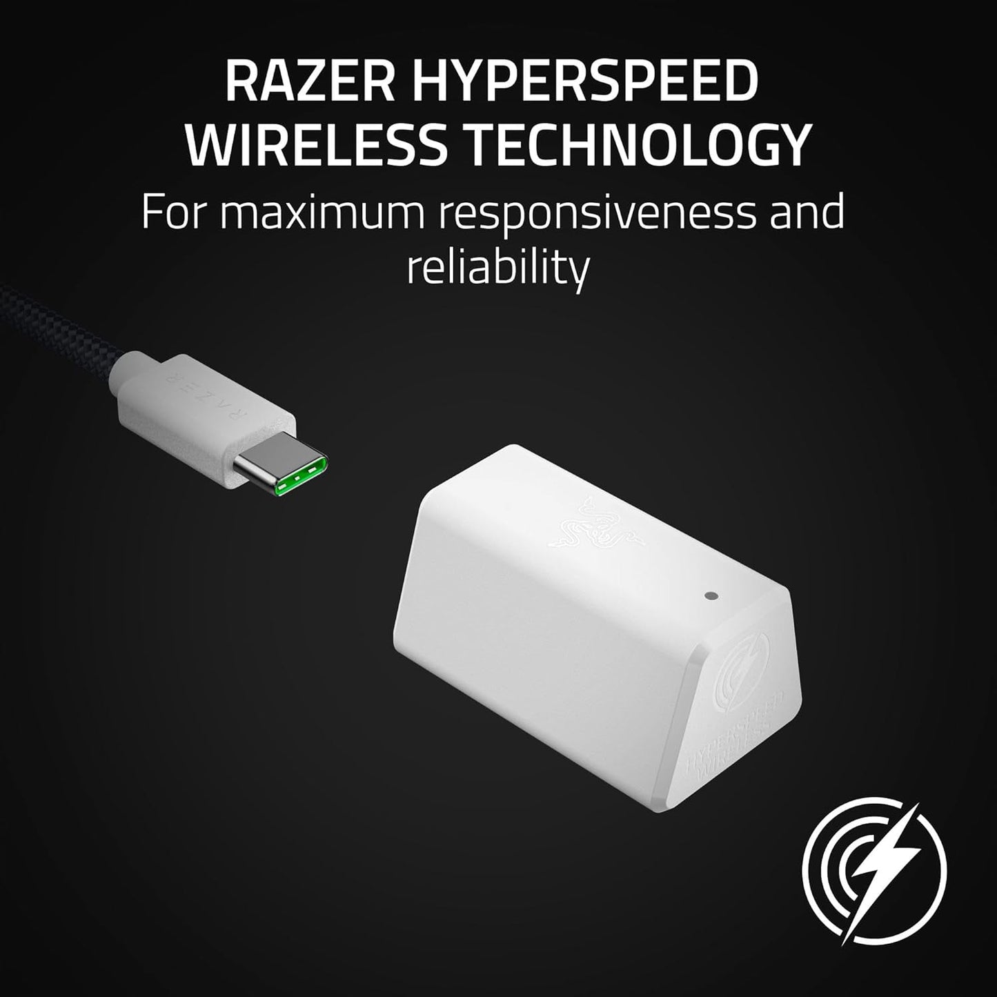 Razer BlackShark V2 Hyperspeed for PC - Wireless E-Sports Gaming-Headset Ultra Lightweight 280g (Super Wideband Microphone, TriForce Titanium 50mm Driver, Sound Isolating foam)