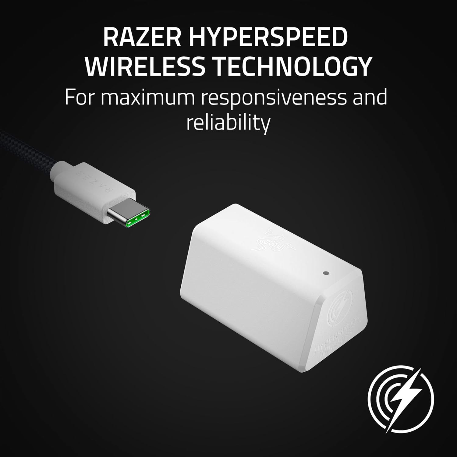 Razer BlackShark V2 Hyperspeed for PC - Wireless E-Sports Gaming-Headset Ultra Lightweight 280g (Super Wideband Microphone, TriForce Titanium 50mm Driver, Sound Isolating foam)