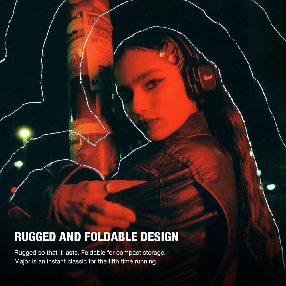 Marshall Bluetooth Wireless Headphones, 100 Hours playtime