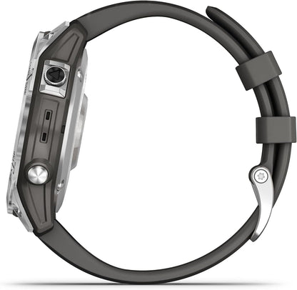 Garmin f?nix 7 Multisport GPS Watch, Silver with Graphite Band