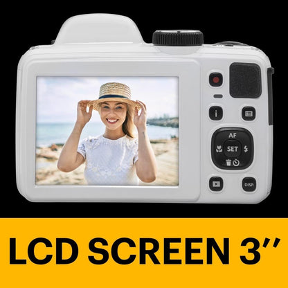 KODAK Bridge Digital Pack Pixpro Astro Zoom AZ405 + 32GB Kodak Ultra High Speed U1 SDHC Card – 20MP Camera, 40X Zoom, Wide Angle, 3" LCD Screen, Full HD 1080p Video, OIS, AA Battery –