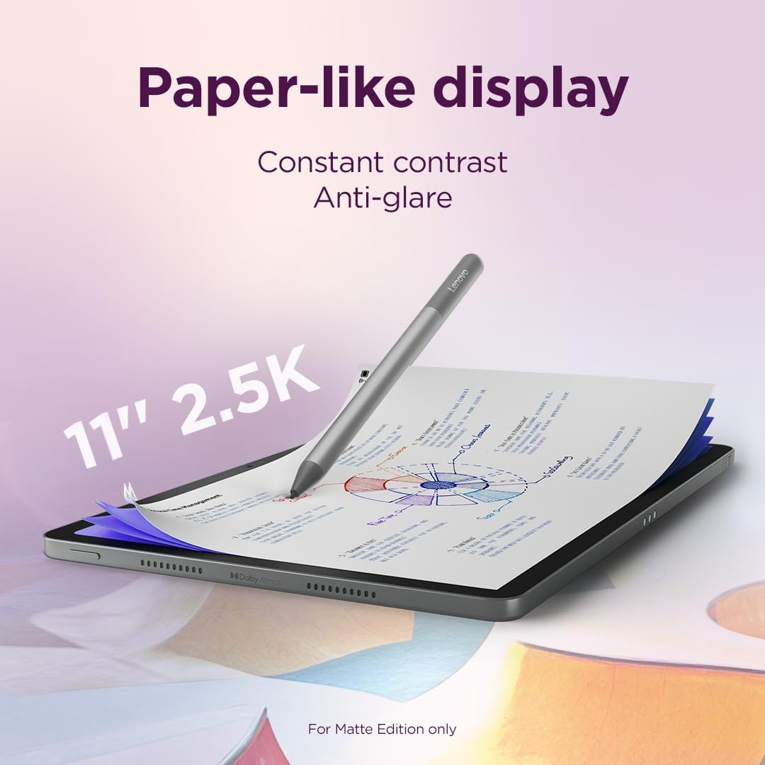Lenovo Idea Tab - Display 11" 2.5K (2560x1600) 90Hz, Processor Mediatek Dimenity 6300, RAM 8GB, Memory 128GB, WiFi 5, Tablet Android 15, Tab Pen included - Luna Grey