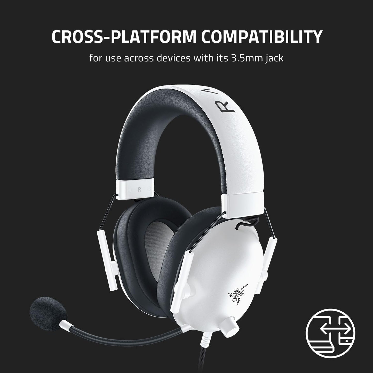 Razer - Multi-Platform Wired Esports Headset (Triforce 50 mm Drivers, Advanced Passive Noise Cancellation, 7.1 Surround Sound, Hyperclear Cardioid Mic)
