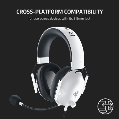 Razer - Multi-Platform Wired Esports Headset (Triforce 50 mm Drivers, Advanced Passive Noise Cancellation, 7.1 Surround Sound, Hyperclear Cardioid Mic)