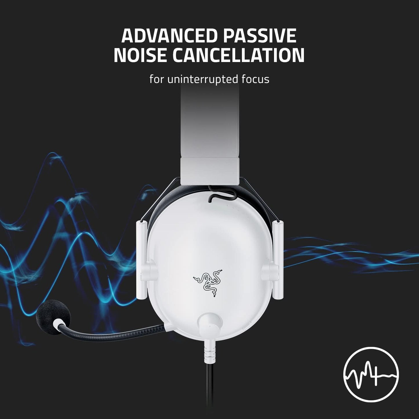 Razer - Multi-Platform Wired Esports Headset (Triforce 50 mm Drivers, Advanced Passive Noise Cancellation, 7.1 Surround Sound, Hyperclear Cardioid Mic)