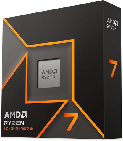 AMD Ryzensets 7 9700X Processor (8 Cores/16 Threads) 65W DTP, AM5 socket, 40MB Cache, Up to 5.5 GHz max boost frequency, no cooler