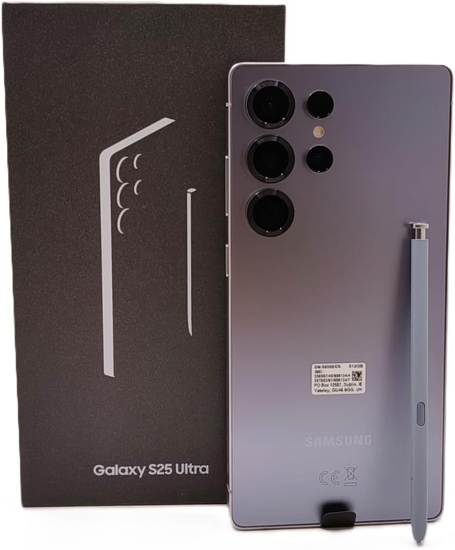 Samsung Galaxy ?S25 Ultra 5G (2025) ?512GB ?Storage? + 12GB RAM SM-S938B ?Qualcomm Snapdragon 8 Elite SIM Free Factory Unlocked? Android 15 Smartphone