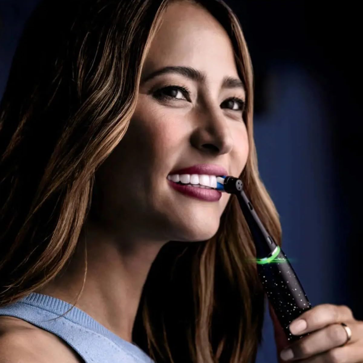 Oral-B iO Series 10 Electric Toothbrush, 7 Cleaning Modes for Dental Care, iOSense, Colour Display, Charging Travel Case, Designed by Braun, Cosmic Black