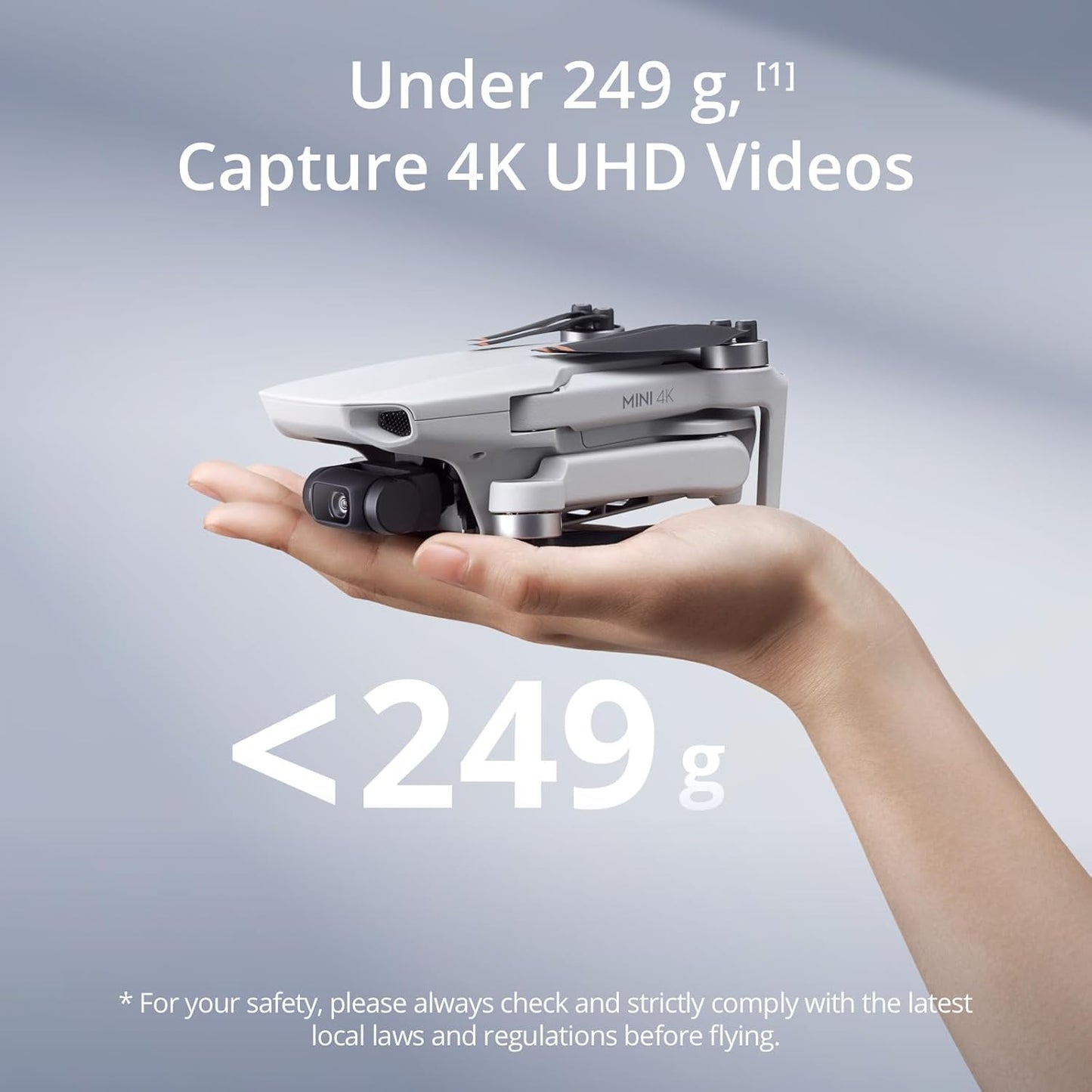 DJI Mini 4K Camera Drone Combo, Drone with 4K UHD Camera for Adults, Under 249 g, 3-Axis Gimbal Stabilization, 10km Video Transmission, Auto Return, 2 Batteries for 62-Min Max Flight Time, QuickShots
