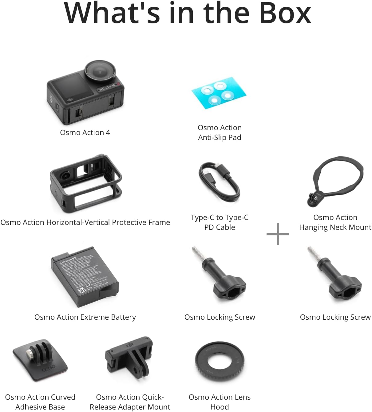 DJI Osmo Action 4 - 4K/120fps Waterproof Action Camera with a 1/1.3-Inch Sensor, Stunning Low-Light Imaging, 10-bit & D-Log M Color Performance, Long-Lasting 160 Mins, Outdoor Camera