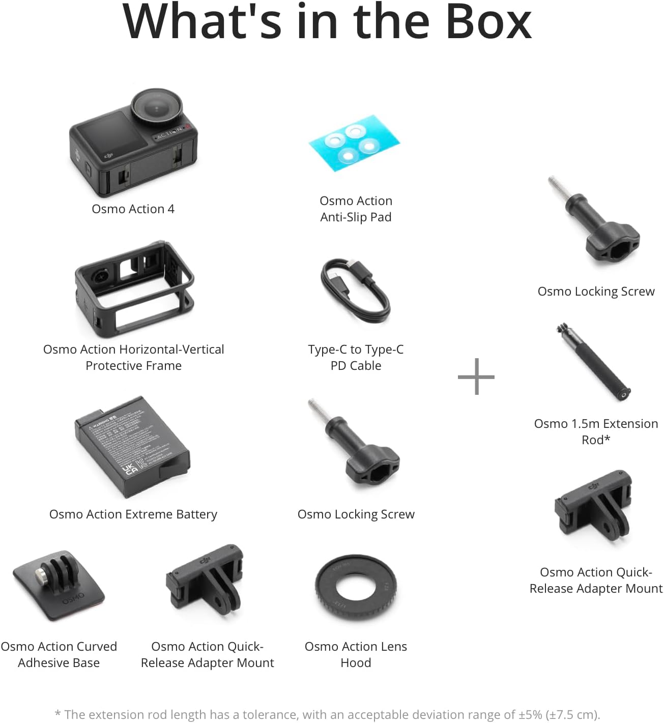 DJI Osmo Action 4 - 4K/120fps Waterproof Action Camera with a 1/1.3-Inch Sensor, Stunning Low-Light Imaging, 10-bit & D-Log M Color Performance, Long-Lasting 160 Mins, Outdoor Camera