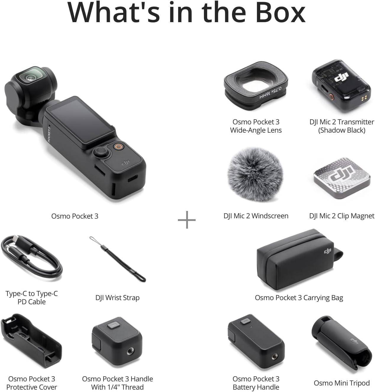 DJI , Vlogging Camera with 1'' CMOS & 4K/120fps Video, 3-Axis Stabilization, Face/Object Tracking, Fast Focusing, Mic Included for Clear Sound, Small Camera for Photography