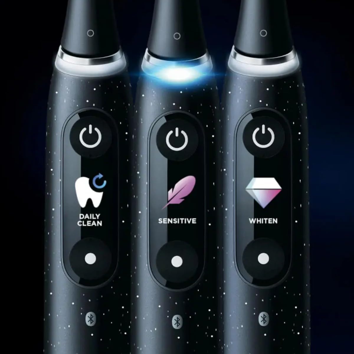 Oral-B iO Series 10 Electric Toothbrush, 7 Cleaning Modes for Dental Care, iOSense, Colour Display, Charging Travel Case, Designed by Braun, Cosmic Black