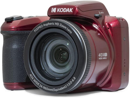 KODAK Pixpro Astro Zoom AZ405 - Digital Bridge , 40x Zoom, 24mm Wide-Angle Lens, 20 Megapixels, 3-inch LCD, Full HD 1080p Video, Optical Image Stabilization (OIS), AA Battery