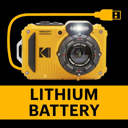 Kodak PIXPRO WPZ2 Rugged 16MP 4x Zoom 2.7LCD FHD Wtprf 15m