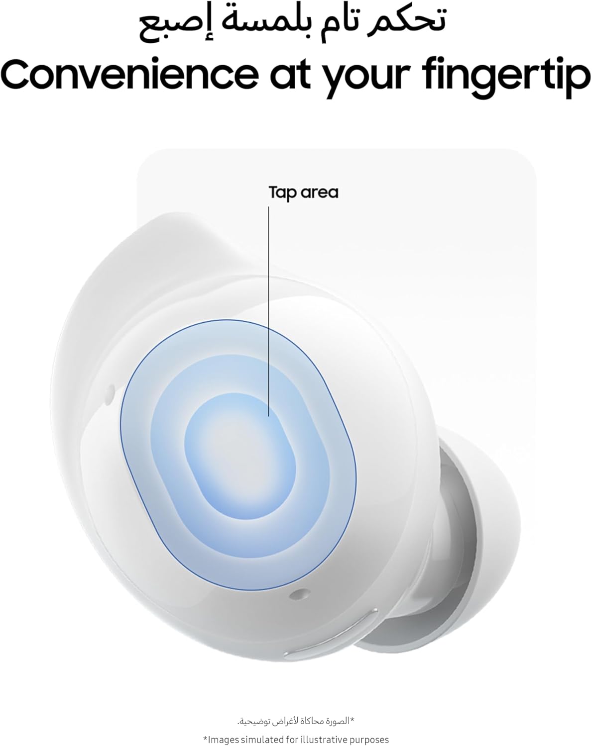 Samsung Galaxy Buds core with Active Noise Cancellation (ANC), long battery life, waterproofing, and Galaxy AI voice translation White,