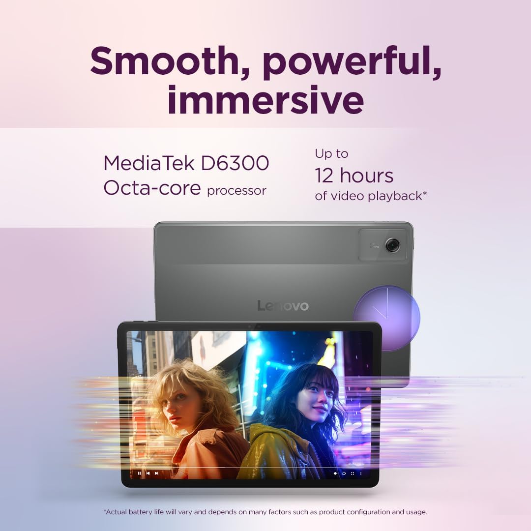 Lenovo Idea Tab - Display 11" 2.5K (2560x1600) 90Hz, Processor Mediatek Dimenity 6300, RAM 8GB, Memory 128GB, WiFi 5, Tablet Android 15, Tab Pen included - Luna Grey