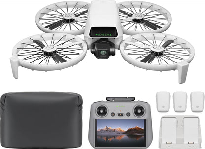 DJI Flip Fly More Combo With RC 2 Screen Remote Controller, Drone With 4K UHD Camera for Adults, Palm Takeoff, Auto Return, Intelligent Flight, 3 Batteries for 93-Min Flight Time