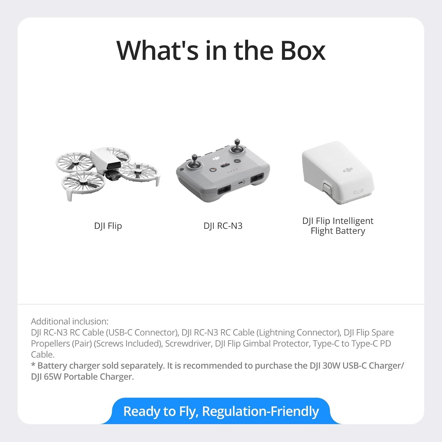 DJI Flip, Drone With 4K UHD Camera for Adults, Under 249 g, 3-Axis Gimbal Stabilization, 13km Video Transmission, Palm Takeoff, Auto Return, 1 Battery for 31-Min Flight Time, Intelligent Flight