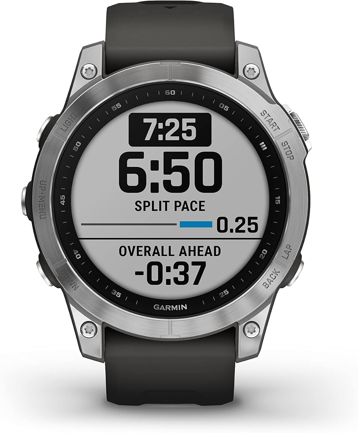 Garmin f?nix 7 Multisport GPS Watch, Silver with Graphite Band