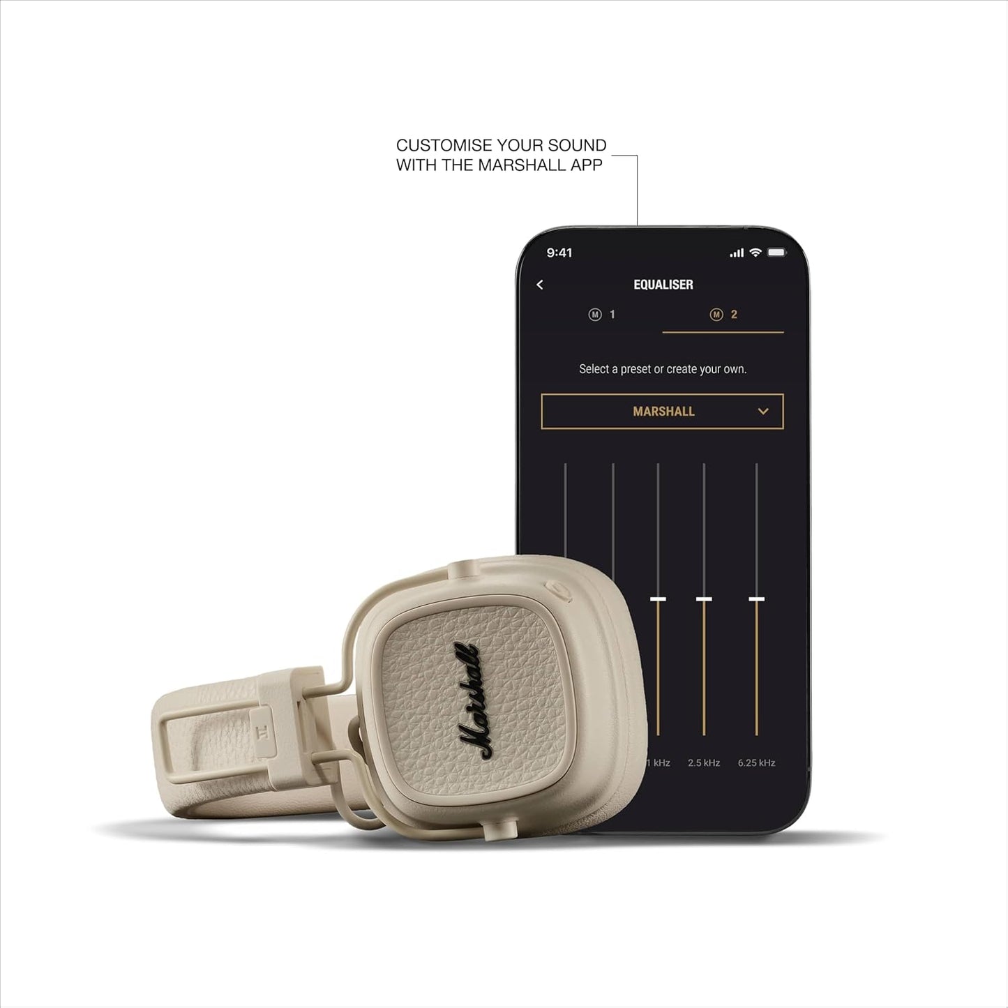 Marshall Bluetooth Headphones, 100 Hours Playtime