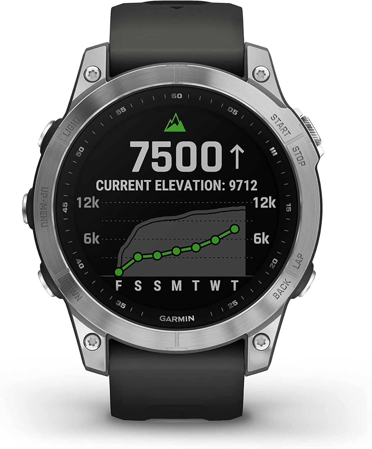Garmin f?nix 7 Multisport GPS Watch, Silver with Graphite Band