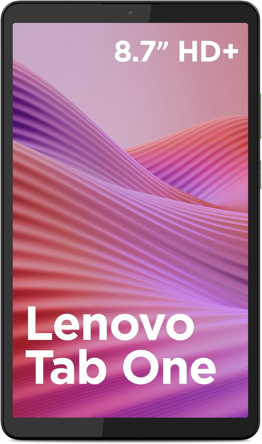 Lenovo Tab One Android Tablet | 8.7 inch HD Display | MediaTek Helio G85 | 4GB RAM | 128GB | Wi-Fi 5 | Clear Case
