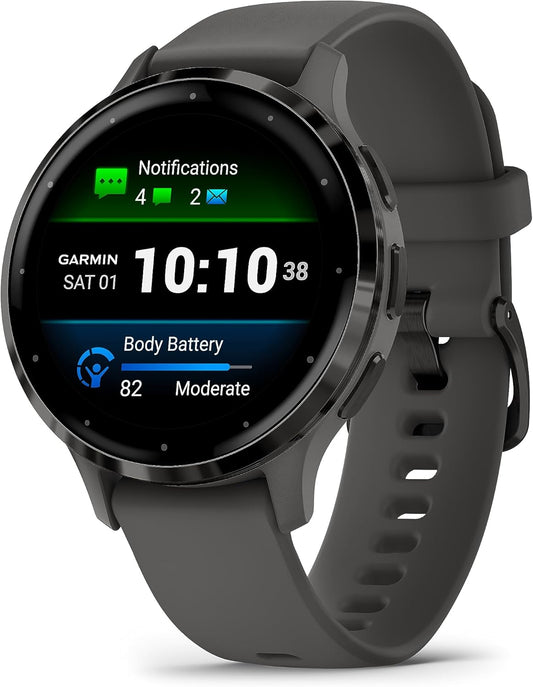 Garmin Venu 3S GPS 41mm Smartwatch, AMOLED Touchscreen, All-day Advanced Health & Fitness Features, Voice Functionality, Music Storage, Wellness Smartwatch with up to 10 days battery life,