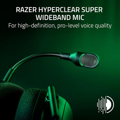 Razer Shark V2 Pro (2023) for PC - Premium Wireless E-Sports Headset (HyperClear Super Wideband Mic, TriForce Titanium 50 mm Driver, Bluetooth, Up to 70hrs Battery)