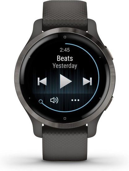 Garmin Venu 2S GPS 40mm Smartwatch, AMOLED Touchscreen, All-day Advanced Health & Fitness Features, Music Storage, Wellness Smartwatch with up to 10 days battery life,