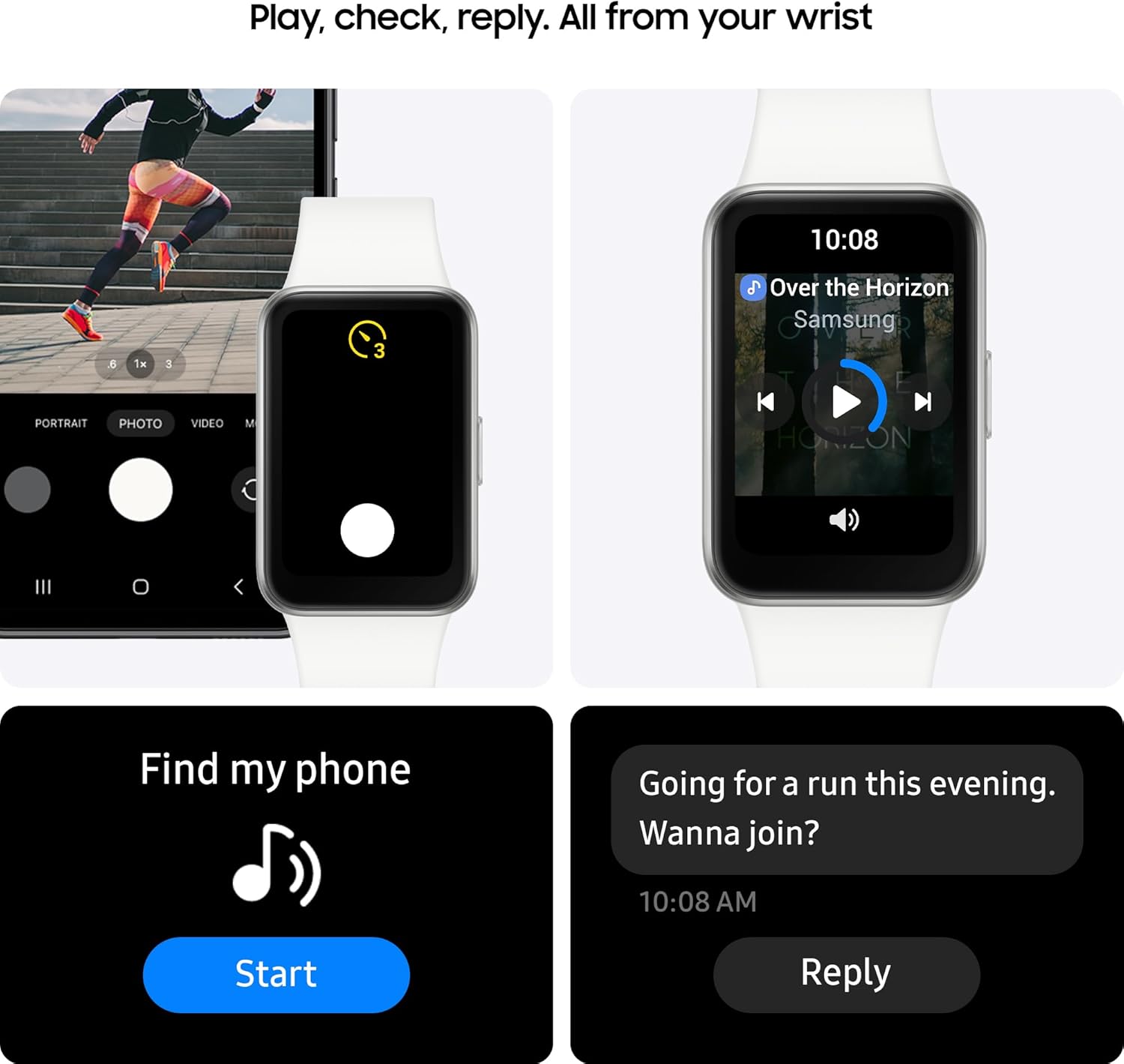 Samsung Galaxy Fit3, Smart Watch, Fitness Tracker, Health Monitoring, , 3 Year Samsung Extended Warranty (UK Version)