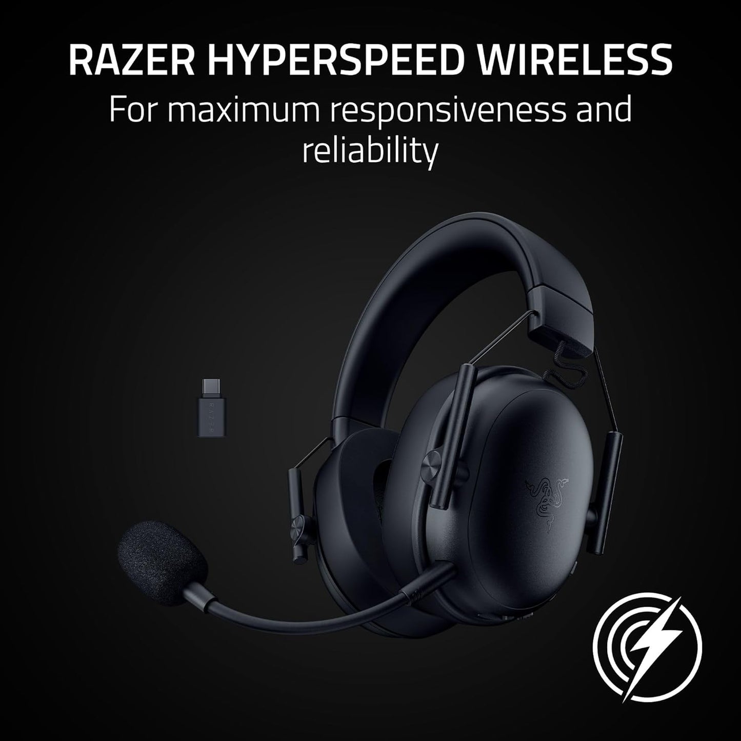 Razer Shark V3 X HyperSpeed - Wireless e-sports headset - Ultra lightweight 270g - TriForce 50mm driver - Detachable Microphone - Surround sound - HyperSpeed 2,4Ghz & Bluetooth - PC/Mac |