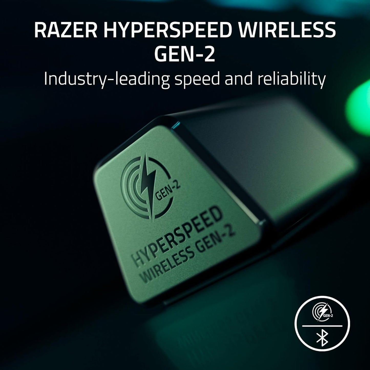 Razer - Wireless e-sports Headset - TriForce 50mm Drivers - Detachable broadband Microphone - THX Spatial Audio - Wireless 2,4 GHz & Bluetooth - FPS profiles - PC/Mac |