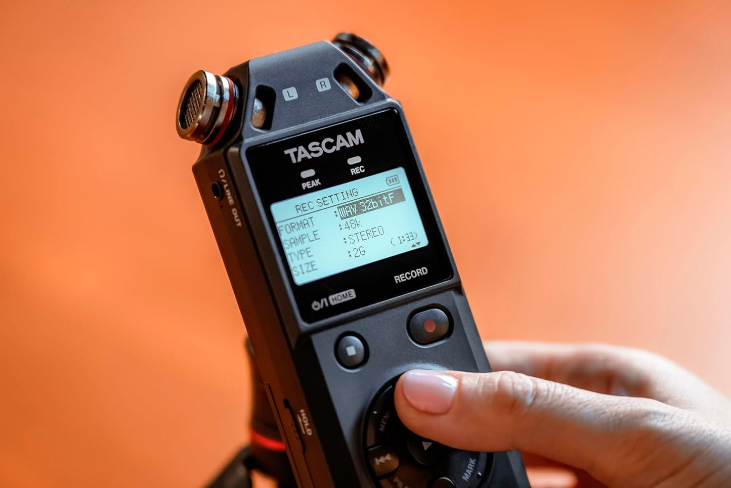Tascam DR-05XP - 2-Channel 32-Bit Float Portable Handheld Recorder With USB-C Audio Interface