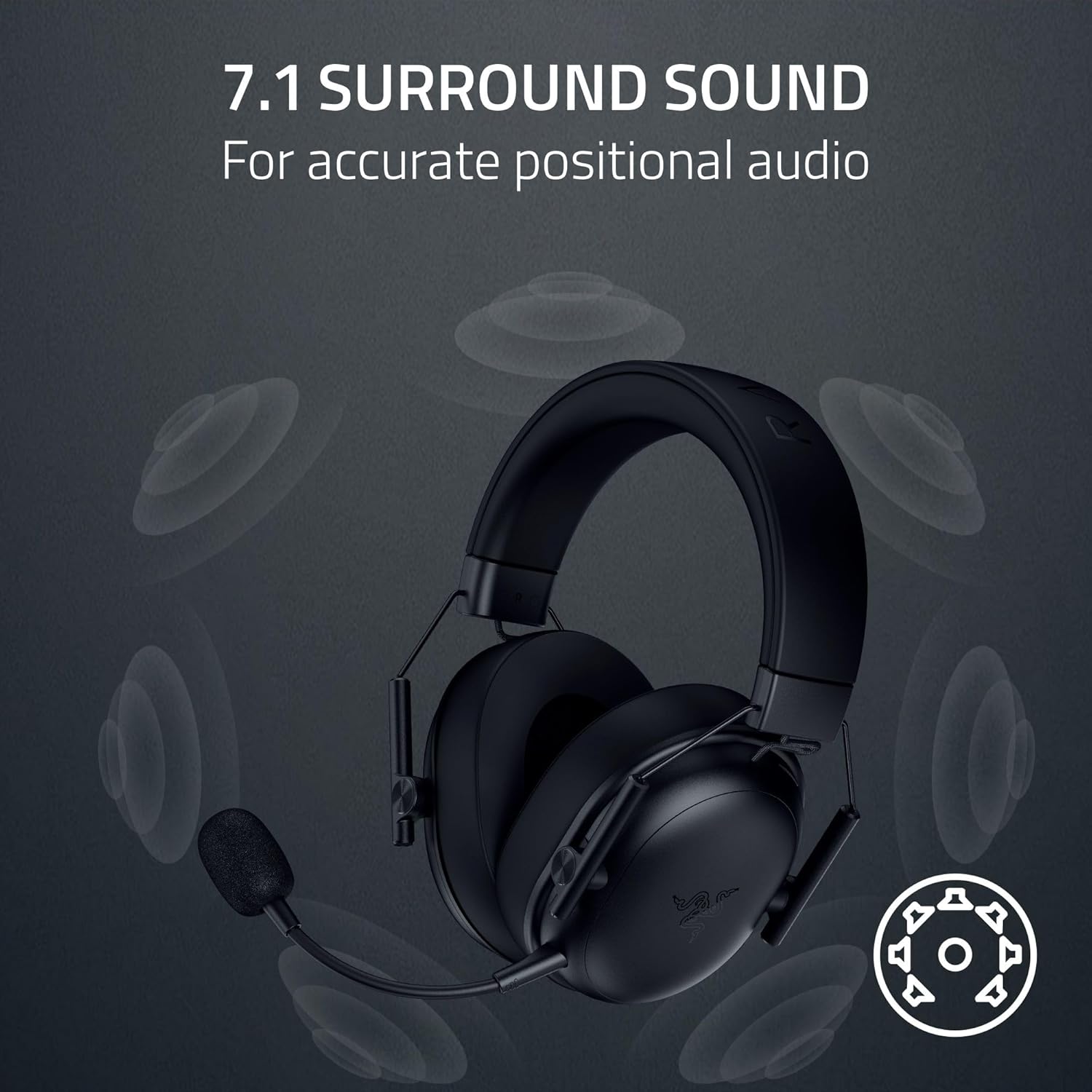 Razer Shark V3 X HyperSpeed - Wireless e-sports headset - Ultra lightweight 270g - TriForce 50mm driver - Detachable Microphone - Surround sound - HyperSpeed 2,4Ghz & Bluetooth - PC/Mac |