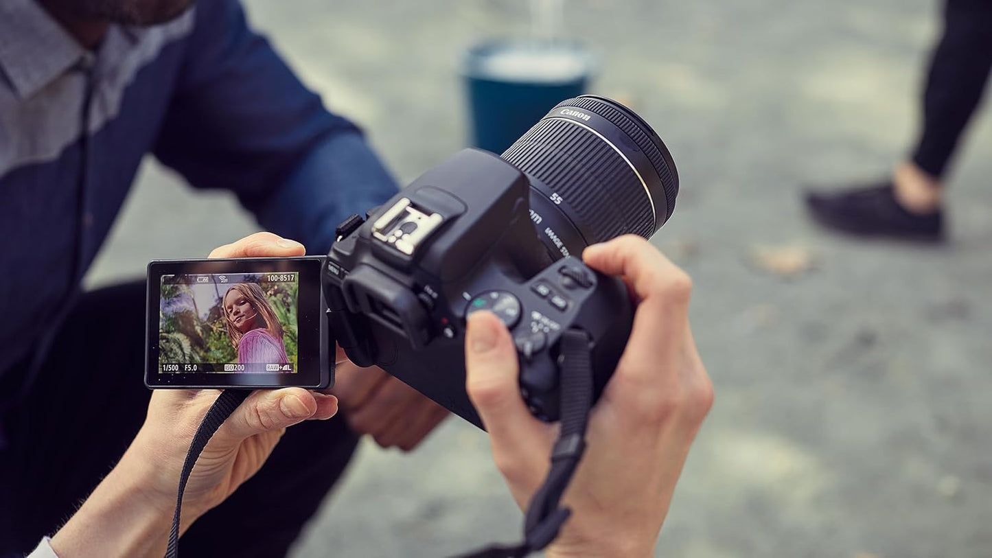 Canon EOS 250D Camera Body - 24.1 MP, APS-C sensor - 5 FPS Continuous Shooting - 4K Video - Bluetooth, Wi-Fi - Beginner’s DSLR