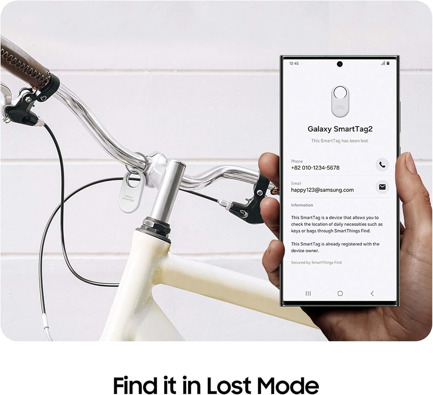 Samsung Galaxy SmartTag2 Bluetooth Tracker (1 Pack), Compass View AR, Find Lost Mode,