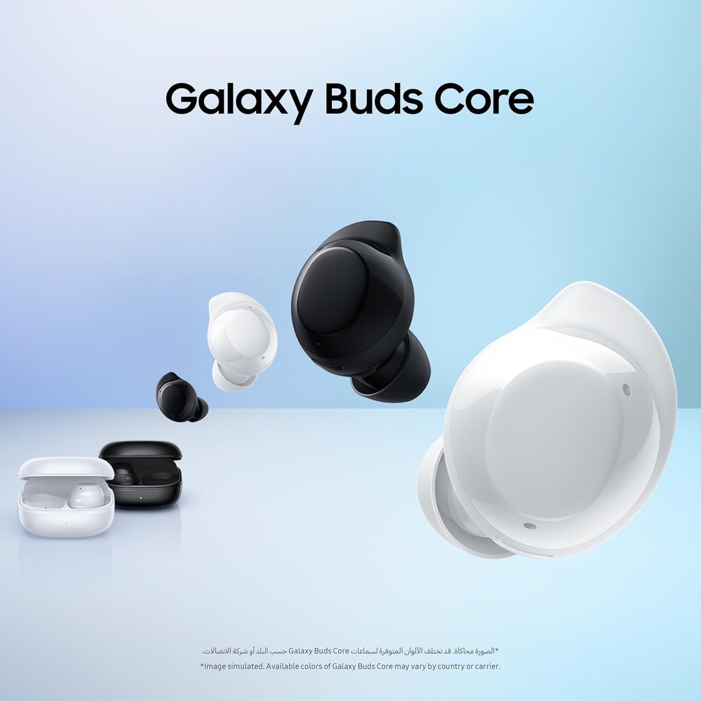 Samsung Galaxy Buds core with Active Noise Cancellation (ANC), long battery life, waterproofing, and Galaxy AI voice translation White,
