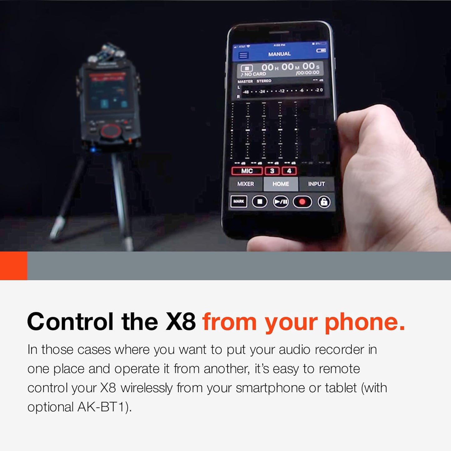 TASCAM Portacapture X8 - Portable 6+2-Track High-Resolution 32-bit float/192-kHz Recorder, usb2.0