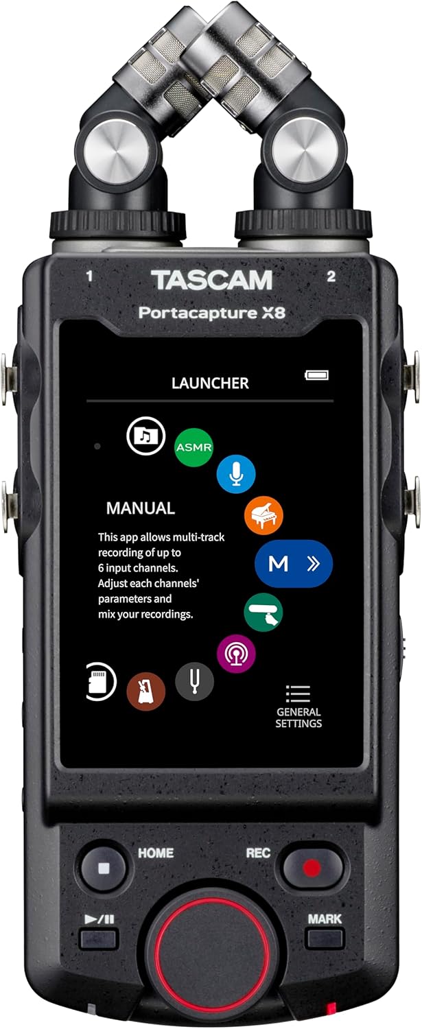 TASCAM Portacapture X8 - Portable 6+2-Track High-Resolution 32-bit float/192-kHz Recorder, usb2.0