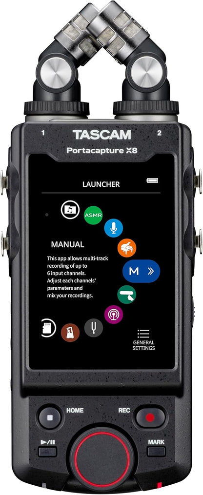 TASCAM Portacapture X8 - Portable 6+2-Track High-Resolution 32-bit float/192-kHz Recorder, usb2.0