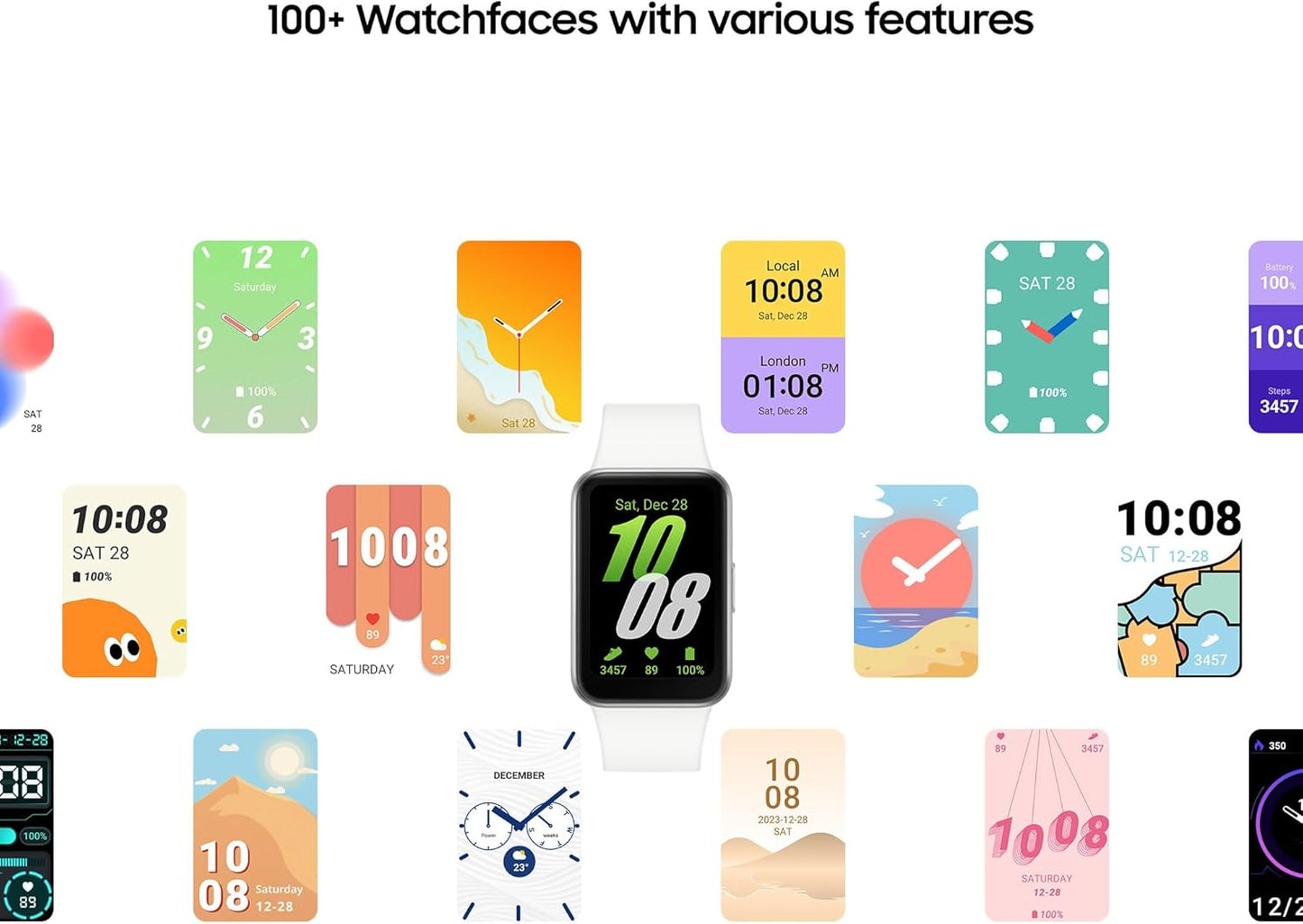 Samsung Galaxy Fit3, Smart Watch, Fitness Tracker, Health Monitoring, , 3 Year Samsung Extended Warranty (UK Version)