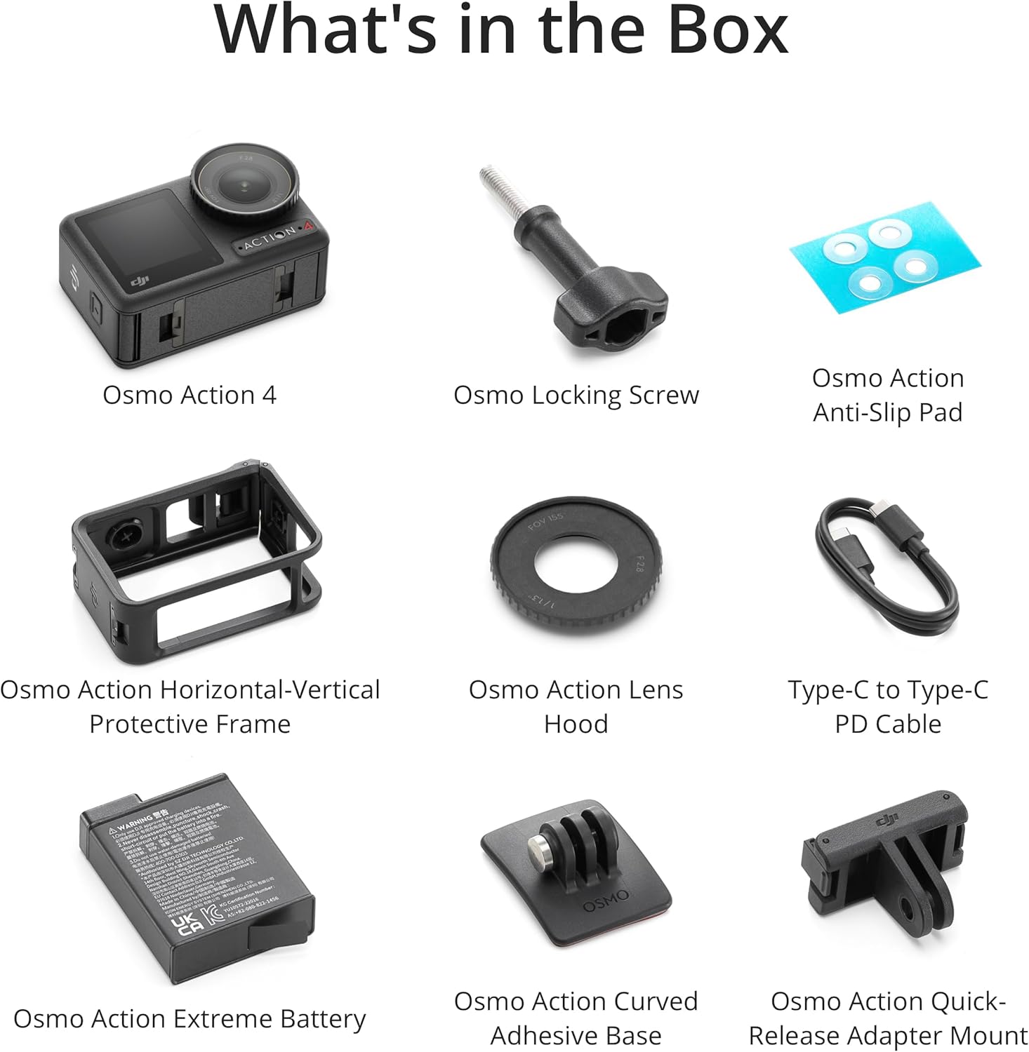 DJI Osmo Action 4 - 4K/120fps Waterproof Action Camera with a 1/1.3-Inch Sensor, Stunning Low-Light Imaging, 10-bit & D-Log M Color Performance, Long-Lasting 160 Mins, Outdoor Camera